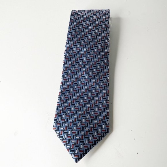 Ermenegildo Zegna Other - NWT Ermenegildo Zegna silk tie geometric print made in Italy blue